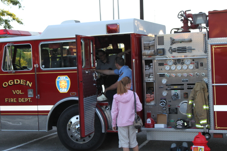 An Ogden Volunteer Fire Department fire truck